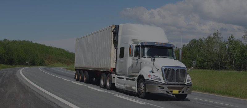 Truck driving down Chicago highway